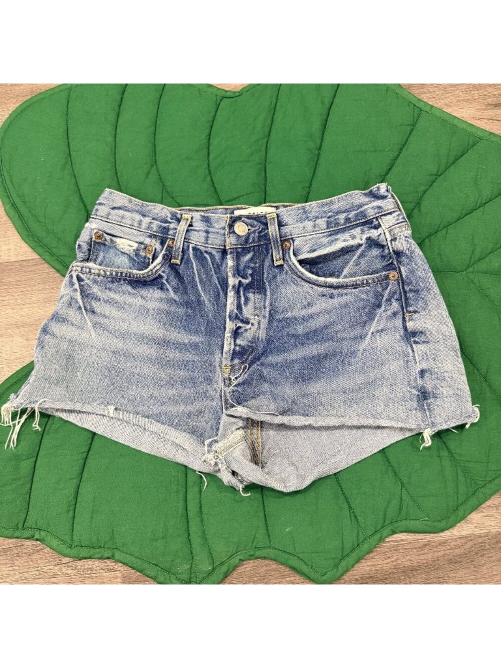 Agolde Womens 25 Cutoff Denim Jean Short